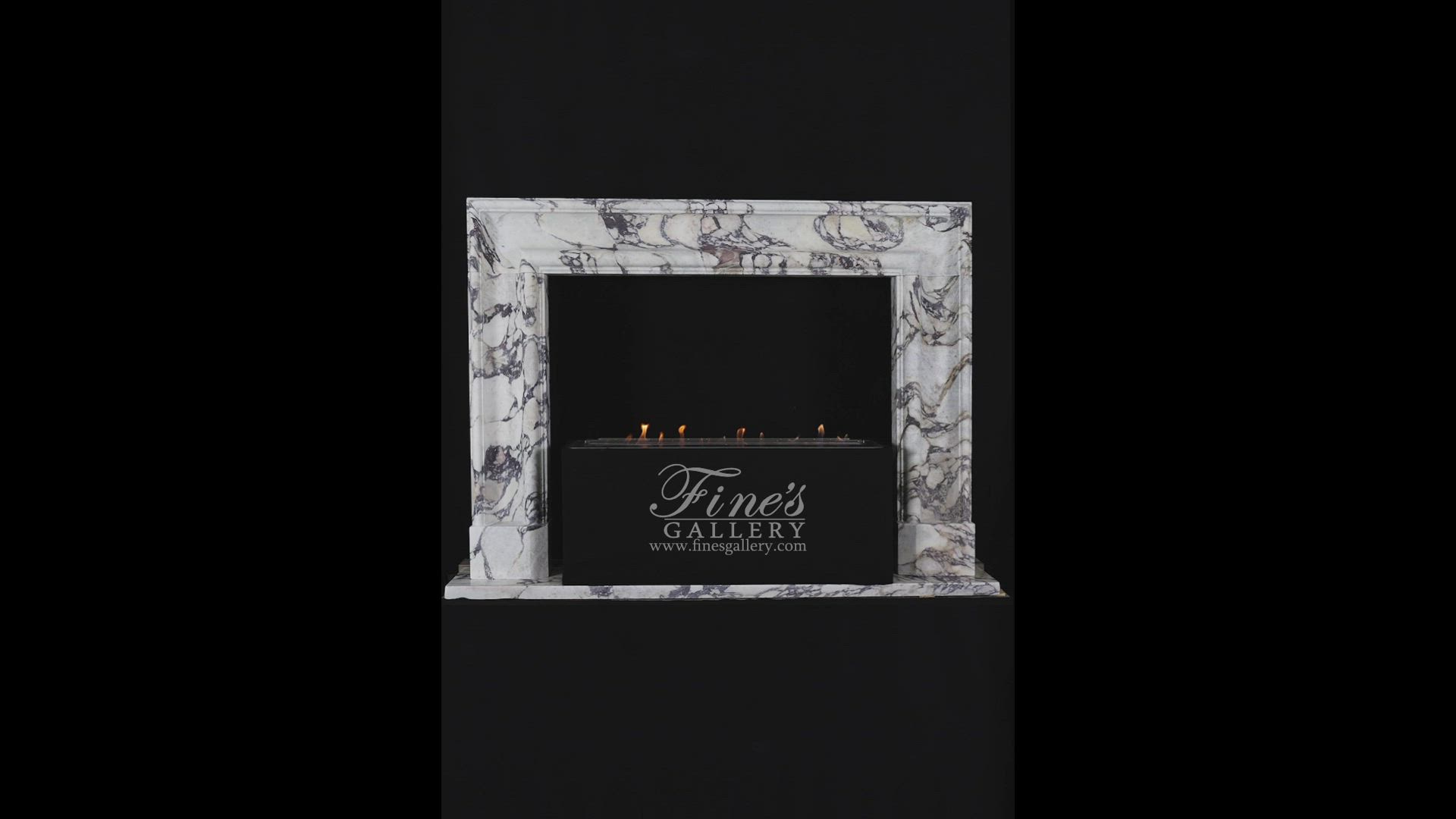 Breccia Viola Marble Bolection Fireplace Mantel — Model MFP-1880 — product video