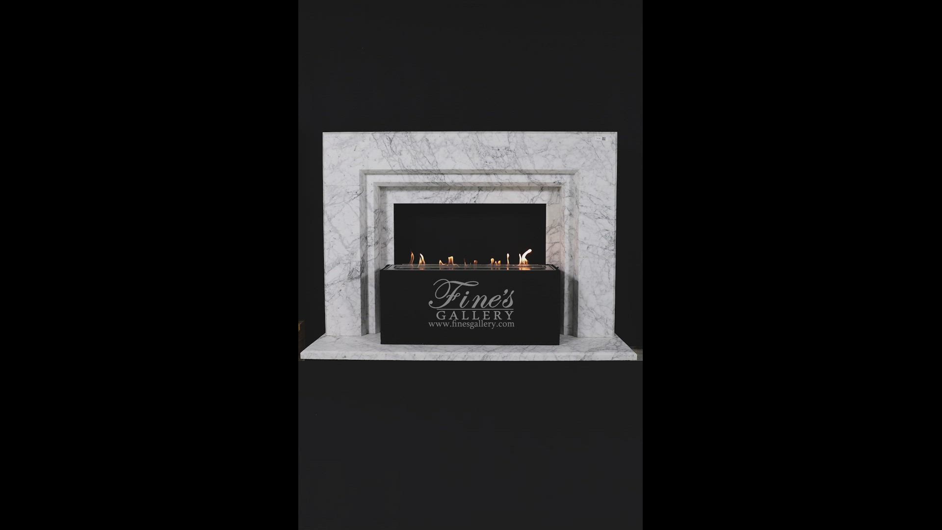 Modern Italian Calacatta Marble Fireplace Mantel — Model MFP-1980 — product video