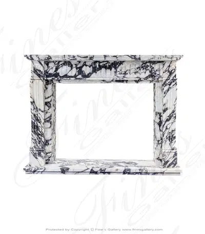 Breche Violette Marble Fireplace