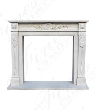 Light Statuary White Marble Fireplace Mantel