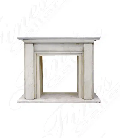 Classic Contemporary Limestone Mantel