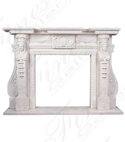 Elegant Ornate Marble Fireplace