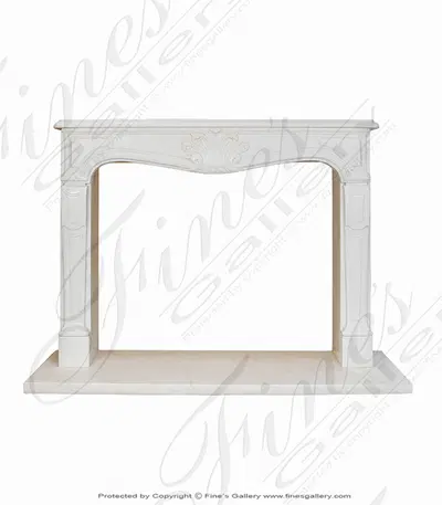 Elegant French Statuary Marble Mantel