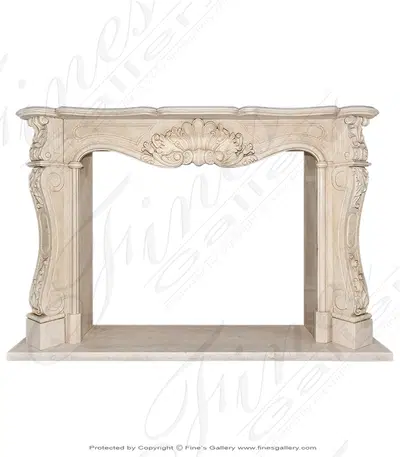 French Louis XVI Mantel in Galala marble