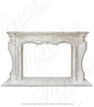 French Louis X Statuary Marble Mantel