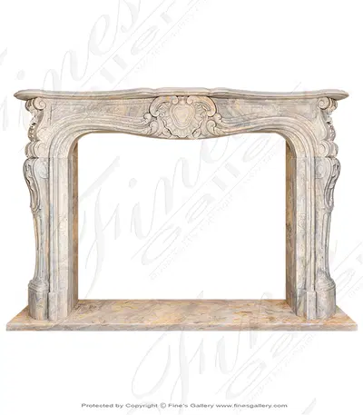 Exquisite French Orobico Light Marble Mantel