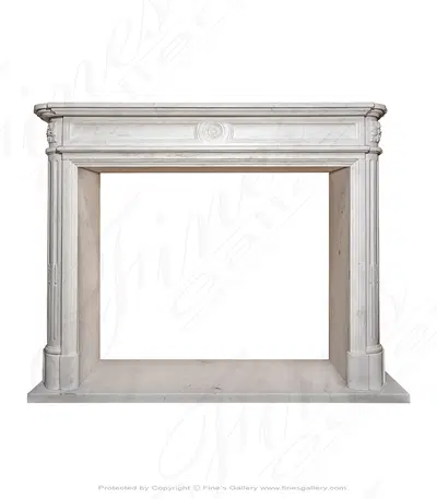 Regency Louis XVII Mantel in Statuary Marble