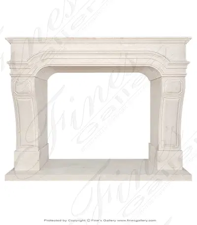 Classic French Limestone Fireplace Mantel