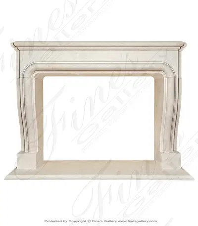 French Limestone Mantel 