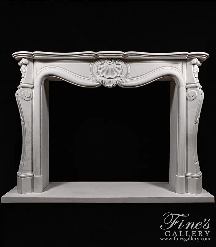 Finesgallery.com - Rare French Style Mantel in Italian Breccia