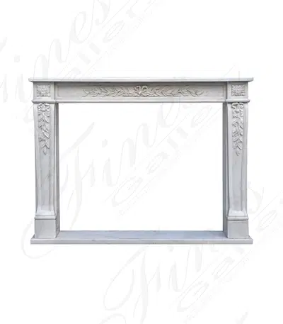 Stylish Regency Mantel in Statuary White Marble