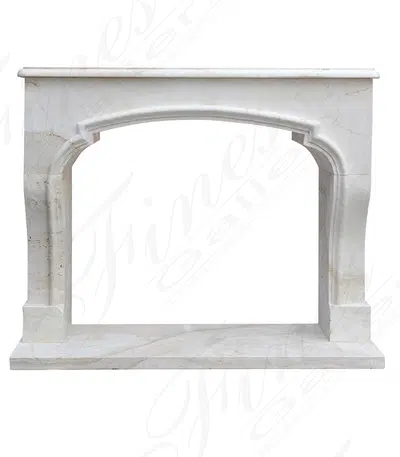 Arched Mantelpiece in Italian Ivory Travertine