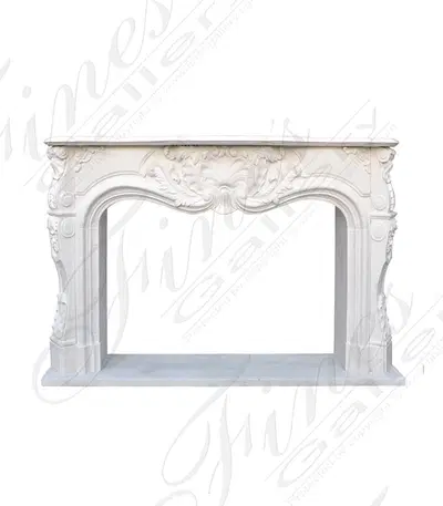 Unusual and Stunning French Style Marble Fireplace