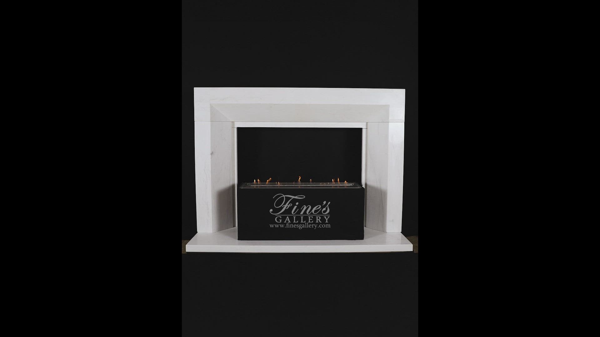 Modern Fireplace in Solid Statuary Marble — Model MFP-2276 — product video