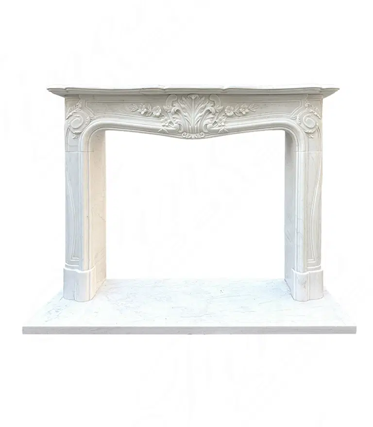 Elegant Statuary White Louis XV Surround