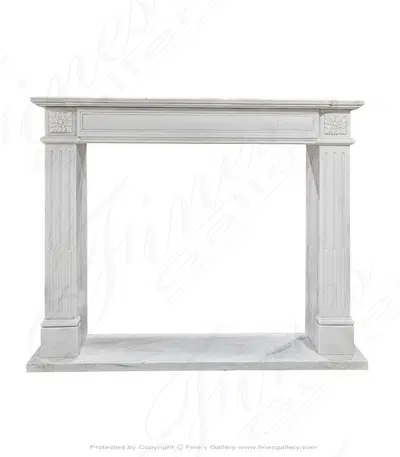 Period Regency Statuary White Marble Fireplace