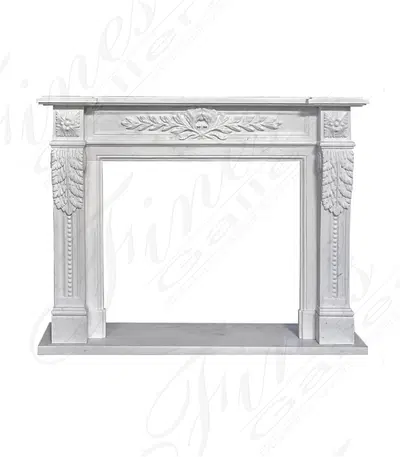 55 Inch Louis XV in Statuary White Marble