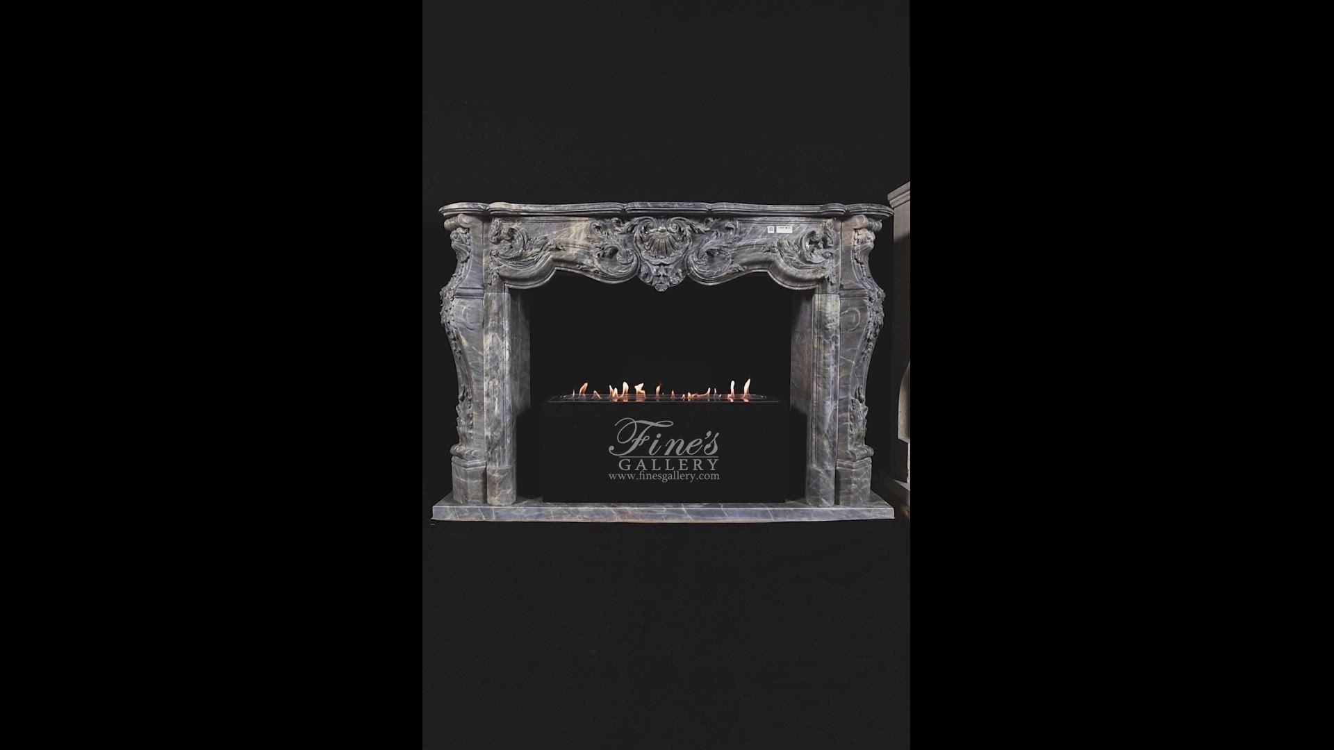 Stunning King Rococo Mantel in Breccia Antique Marble — Model MFP-2441 — product video