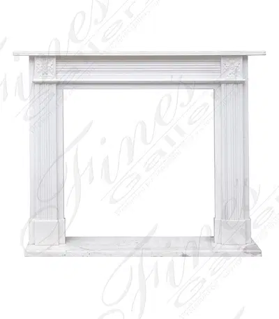 Fluted Regency Mantel with Rosette Cornerposts