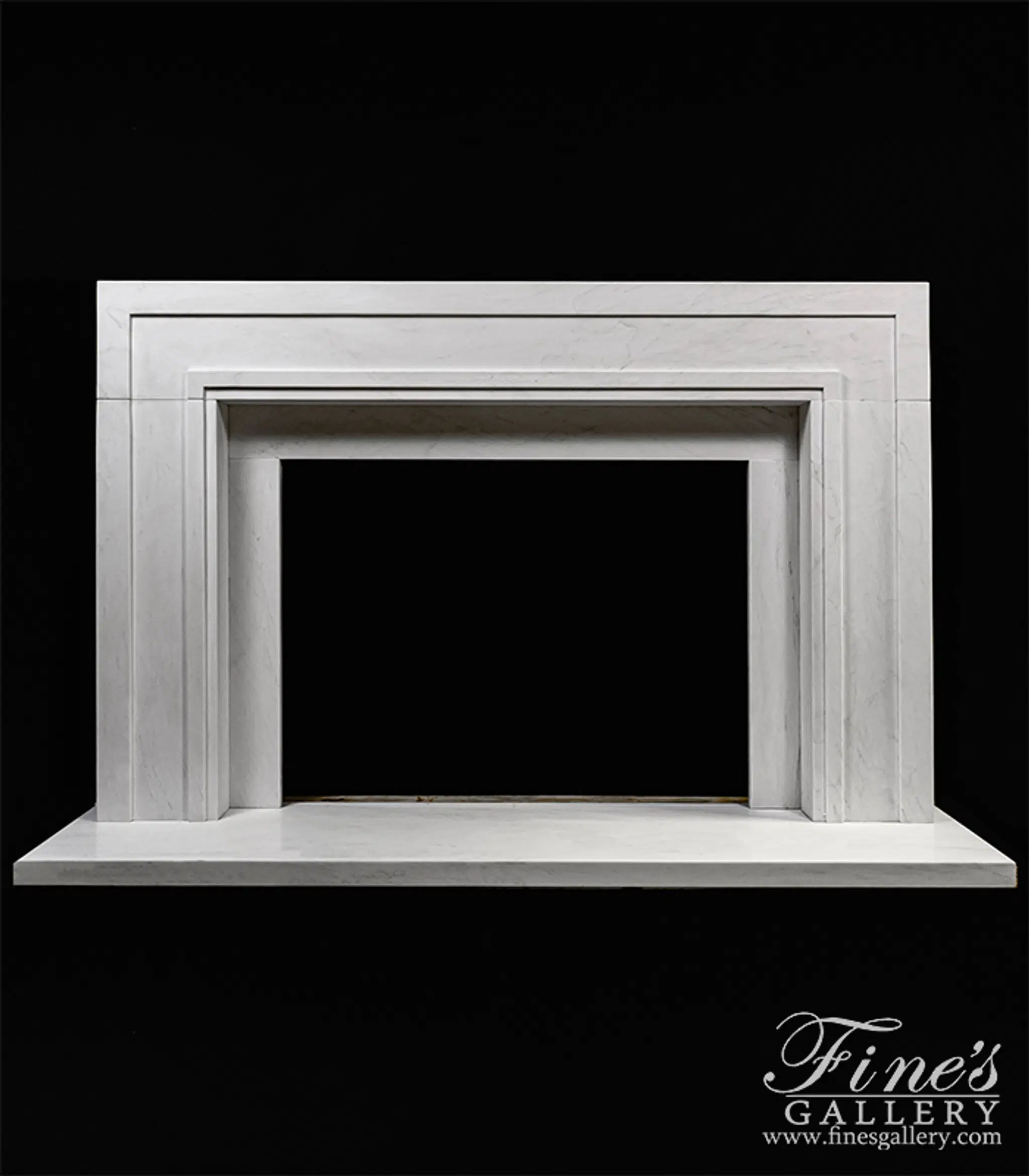 Contemporary Mantel in Statuary Marble