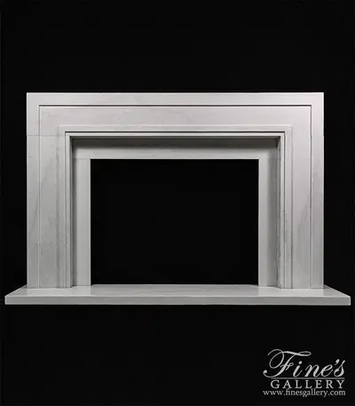 Contemporary Mantel in Statuary Marble