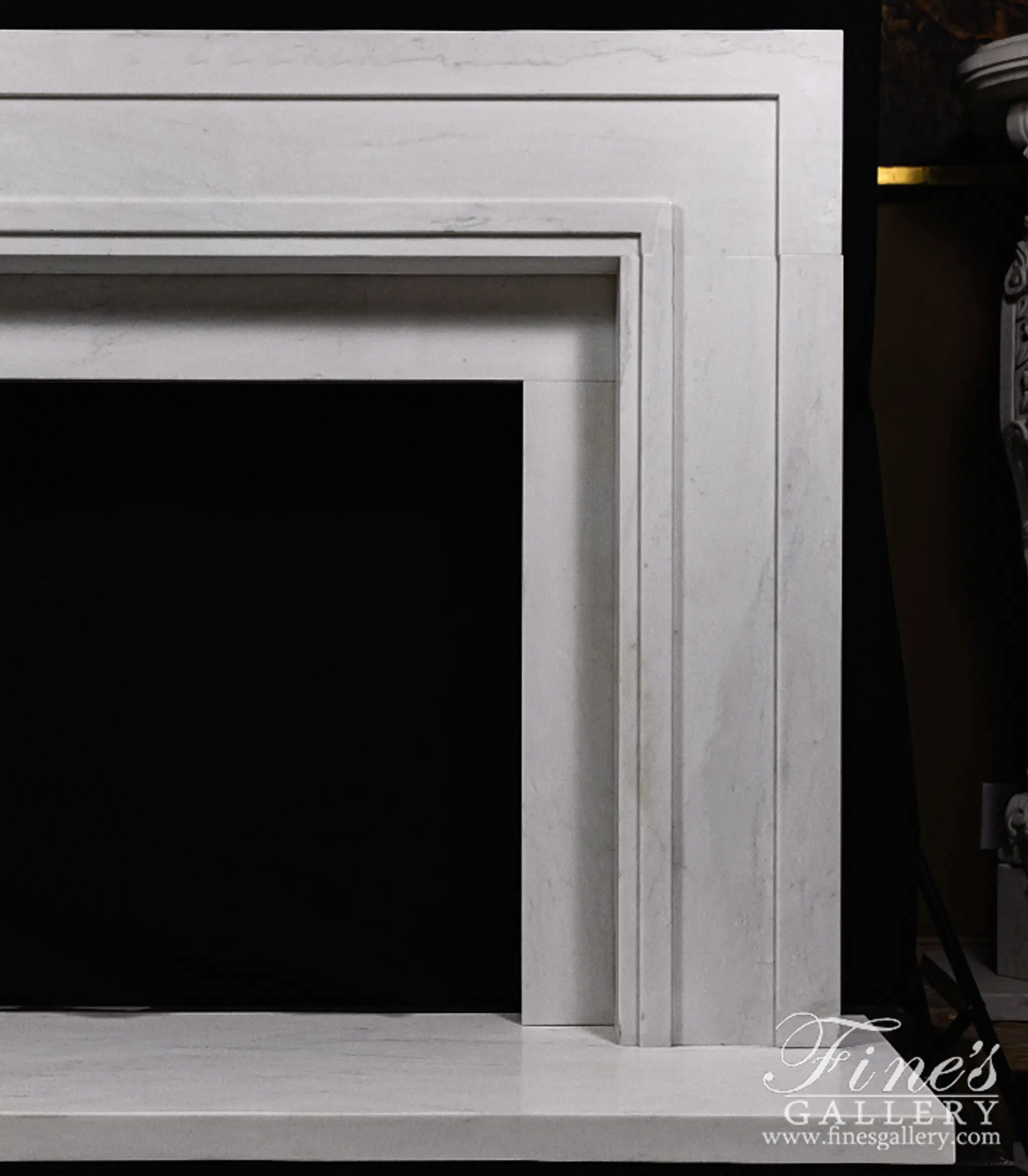Contemporary Mantel in Statuary Marble — Model MFP-2478 — detail view 5