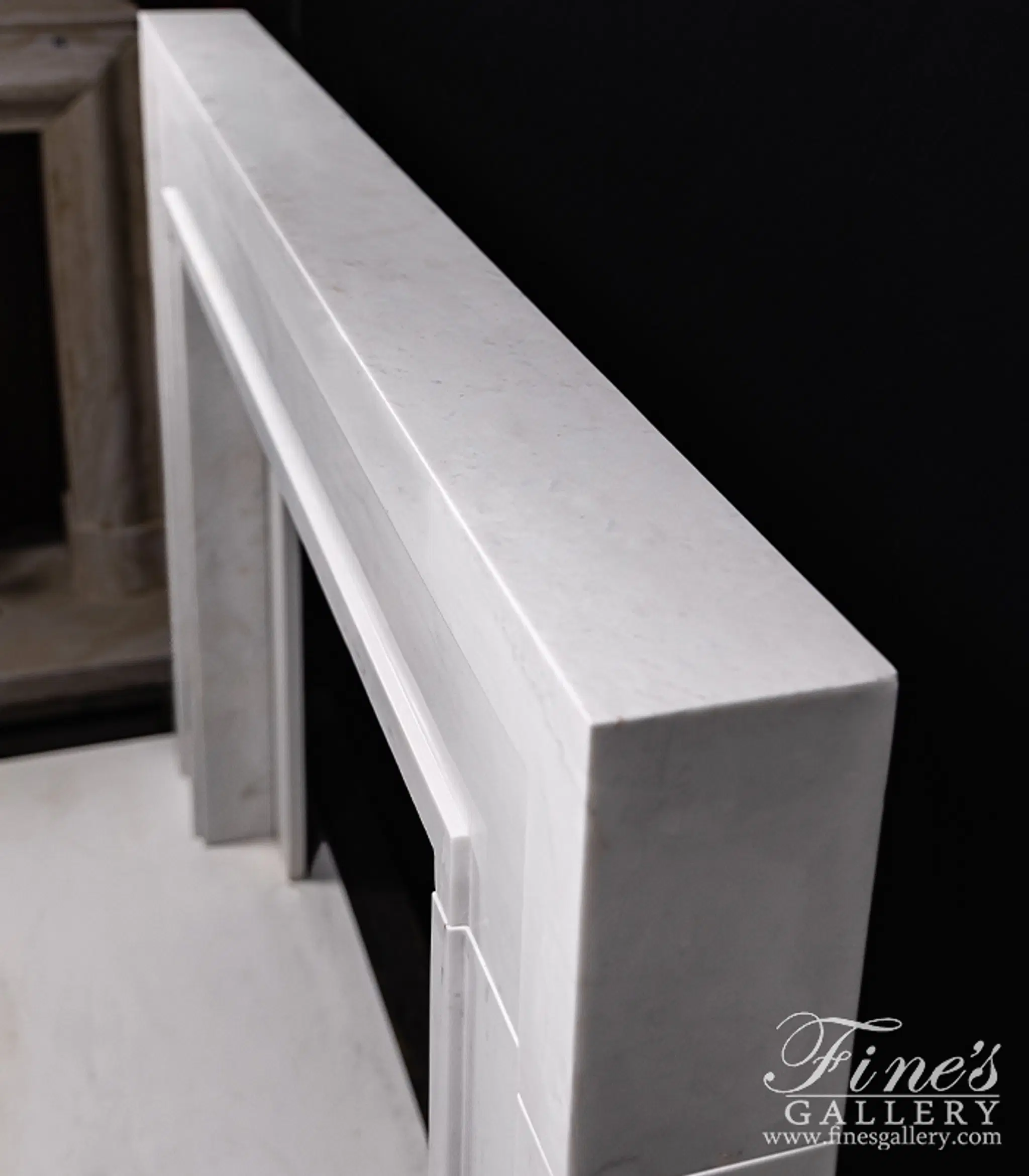 Contemporary Mantel in Statuary Marble — Model MFP-2478 — detail view 8