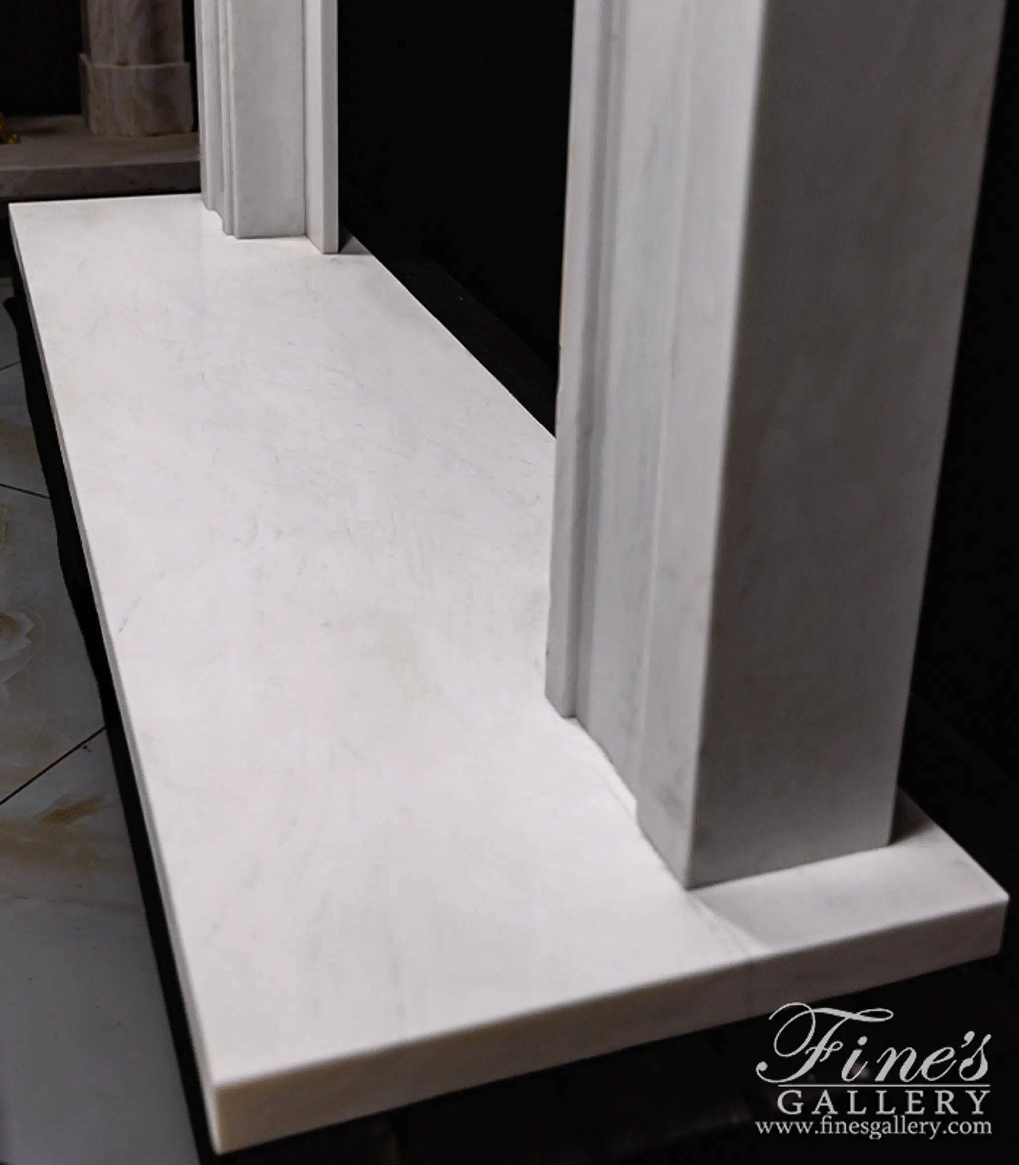 Contemporary Mantel in Statuary Marble — Model MFP-2478 — detail view 9