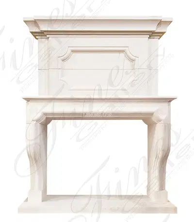 French Limestone Overmantel