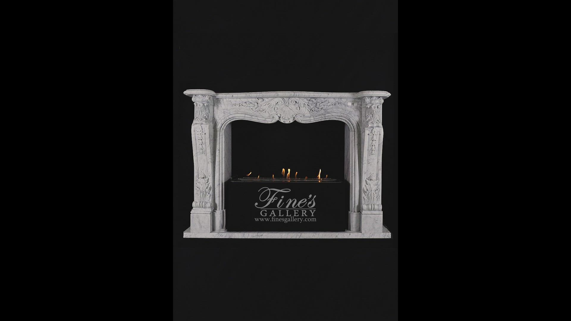 Carrara Marble French Style Fireplace Mantel — Model MFP-2486 — product video