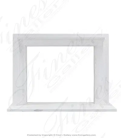 Modern Style Fireplace Mantel in Statuary White Marble