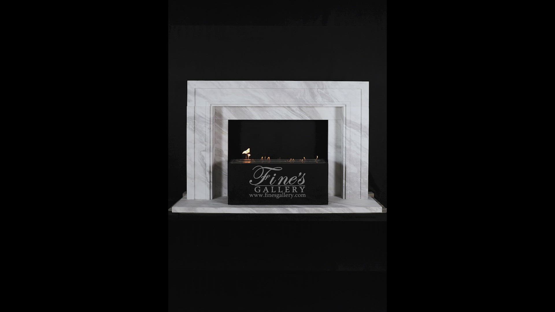 Contemporary Grecian Volokas Marble Fireplace Mantel — Model MFP-2491 — product video
