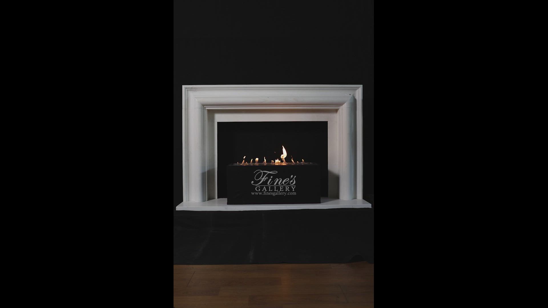 Oversized Bolection Style Fireplace Mantel in Statuary White Marble — Model MFP-2497 — product video
