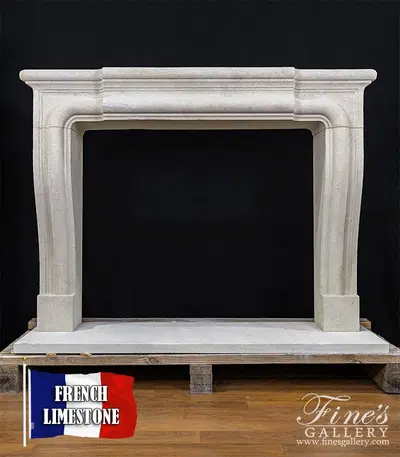 Old World Mantel in French Limestone