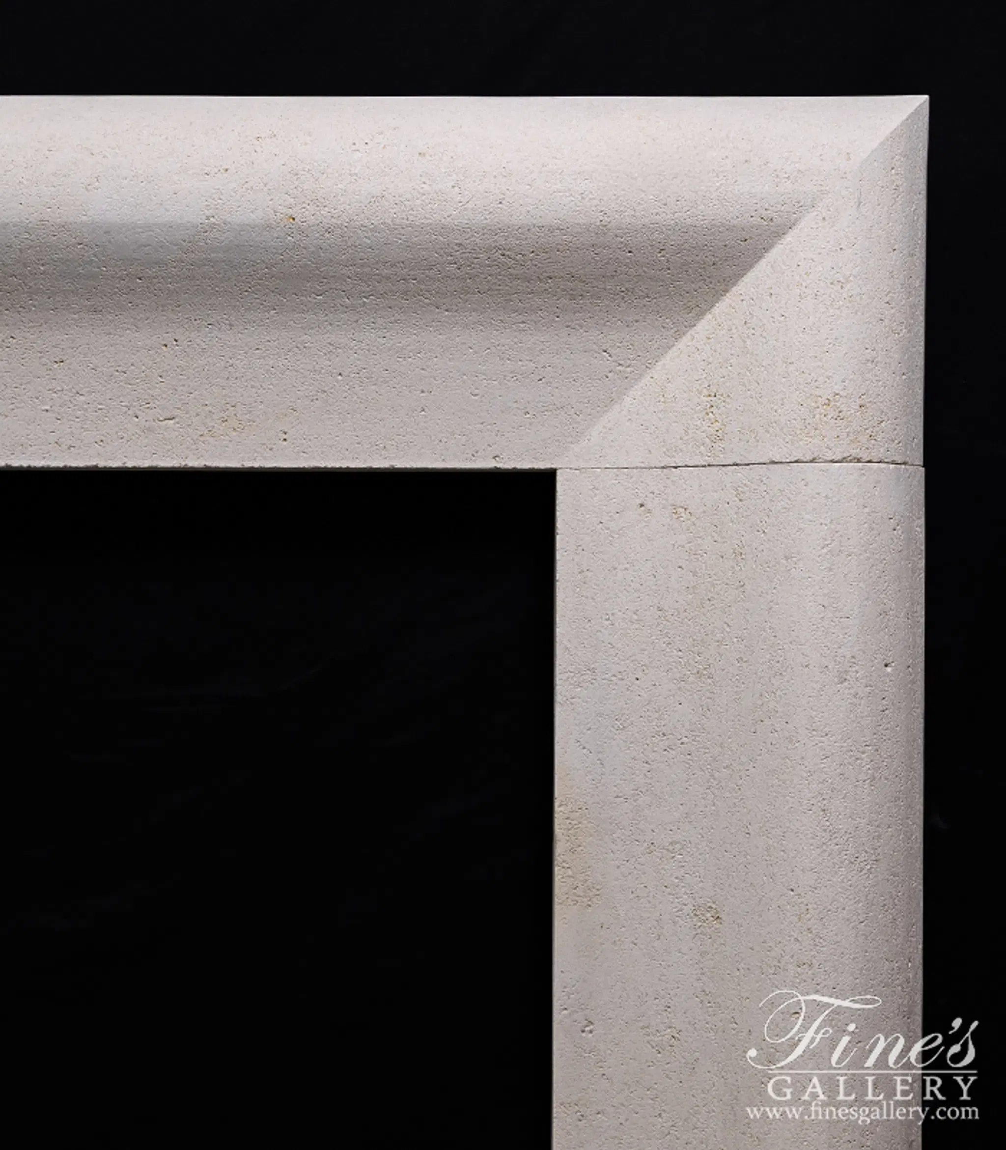 Modern Bolection Style Surround in French Limestone — Model MFP-2559 — detail view 2