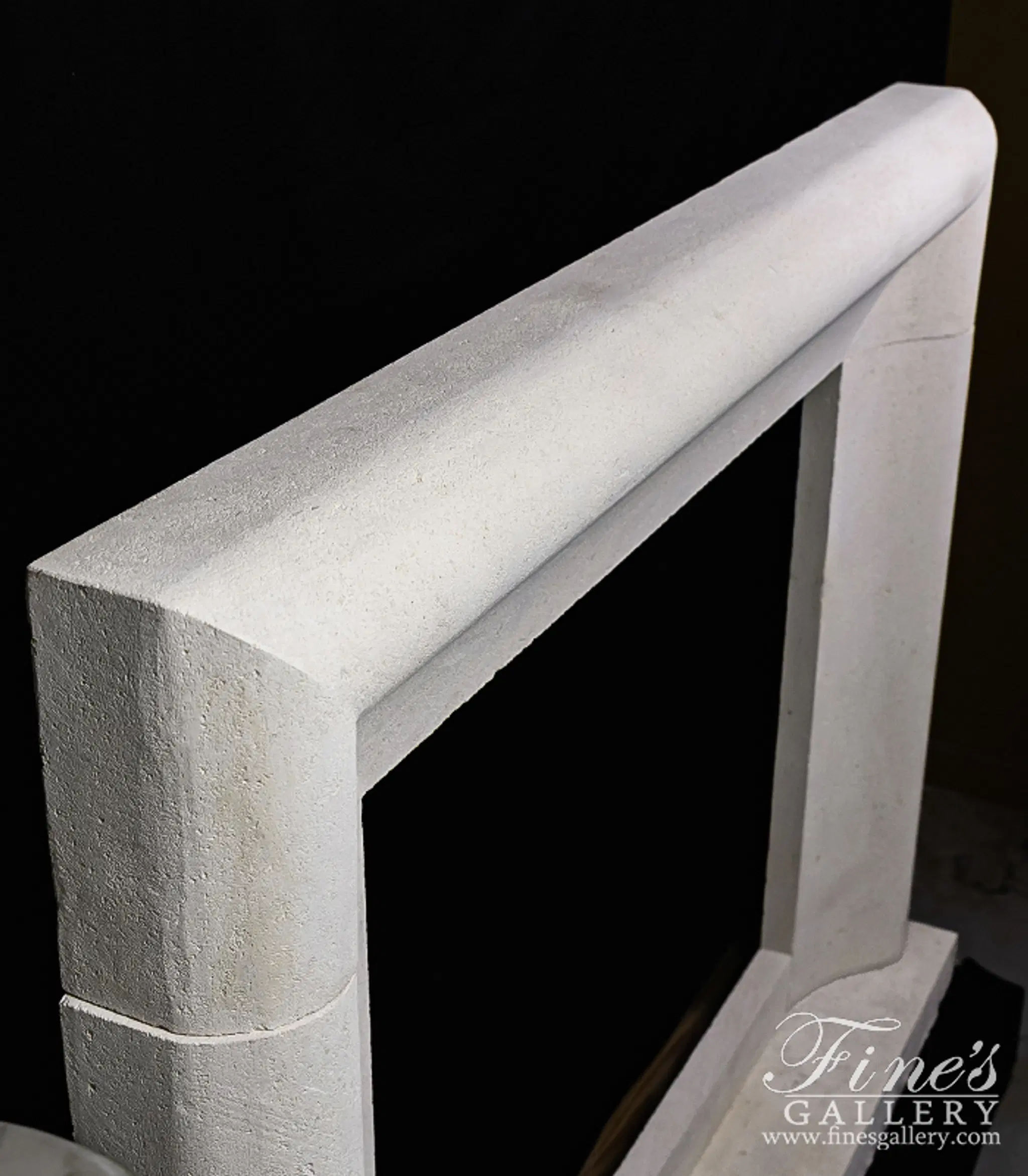 Modern Bolection Style Surround in French Limestone — Model MFP-2559 — detail view 3