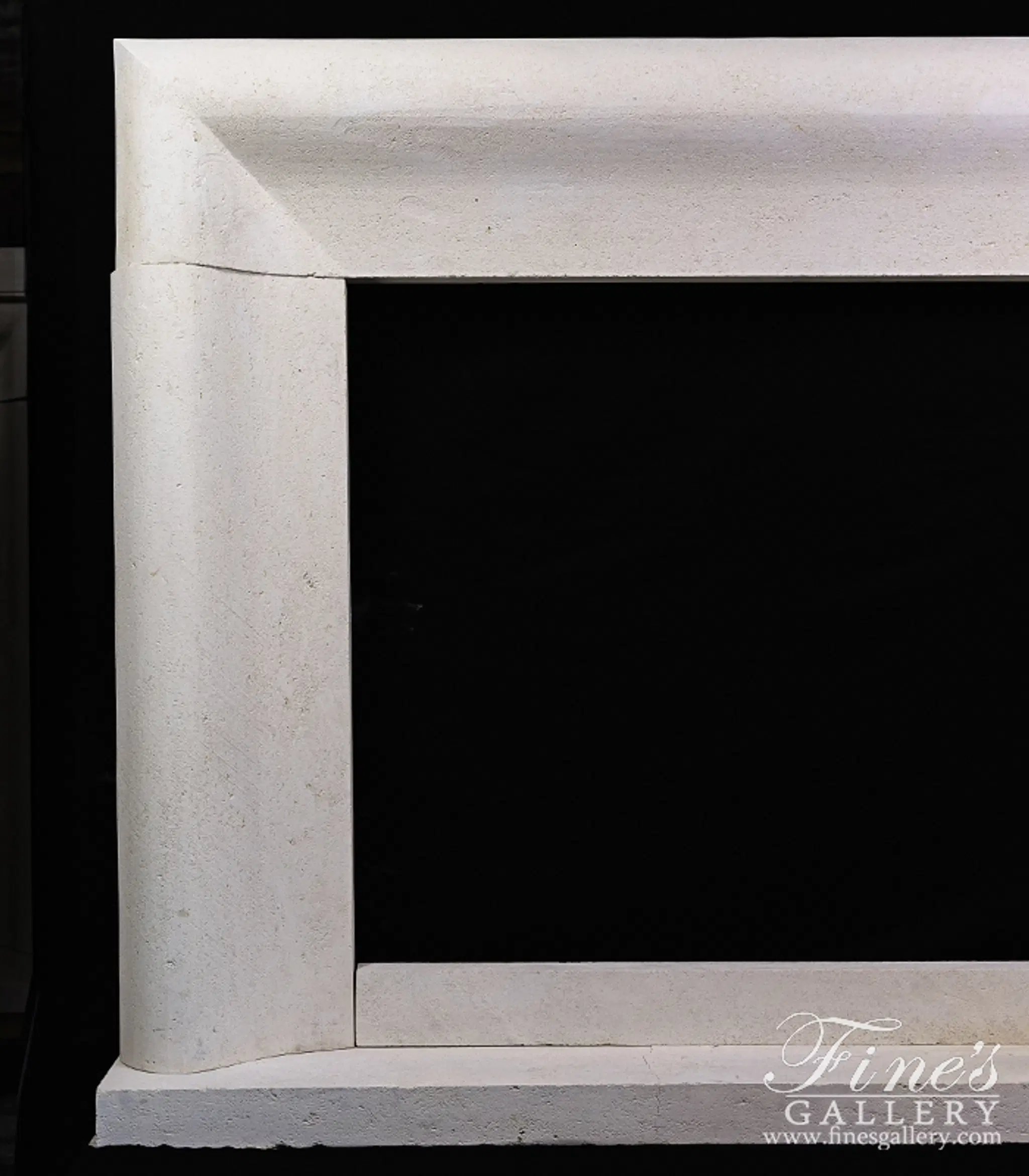 Modern Bolection Style Surround in French Limestone — Model MFP-2559 — detail view 5