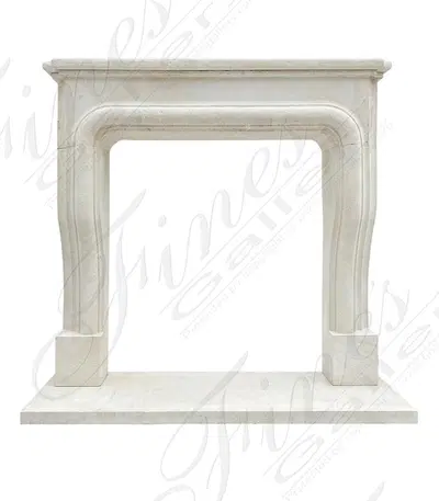 Old World French Limestone Mantelpiece