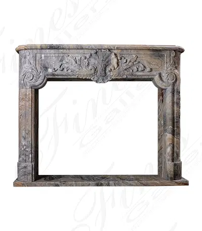 Rare Louis XI Mantel in Italian Arabascato Orobico Marble