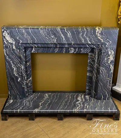 A rare Modern Mantel in Tropical Storm Quartzite