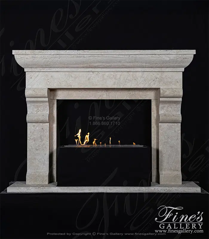 A Classic Contemporary Mantel in Italian Roman Travertine — Model MFP-2586 — product video