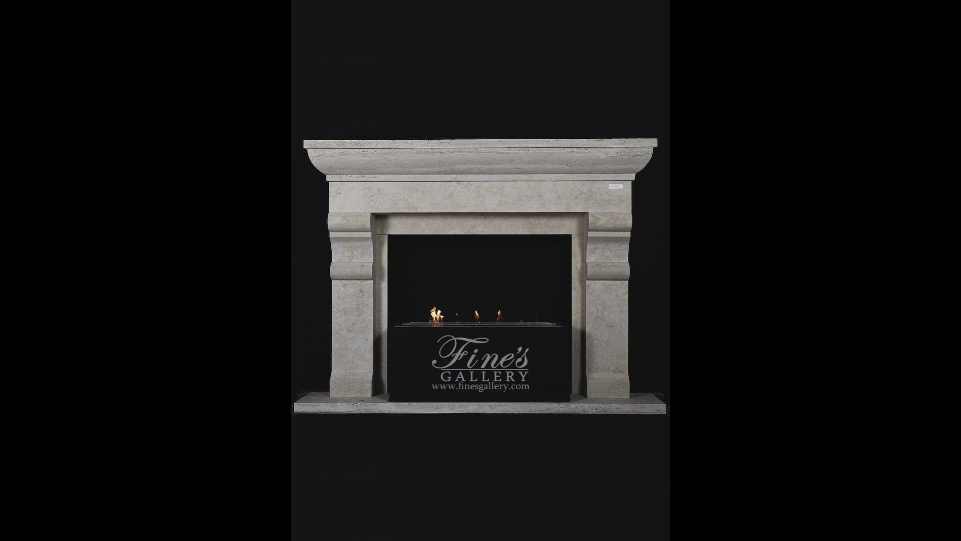 A Classic Contemporary Mantel in Italian Roman Travertine — Model MFP-2586 — product video