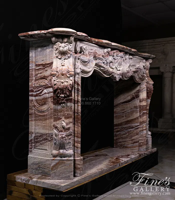 French Marble Fireplace Mantel | Luxury Home Decor Mantels
