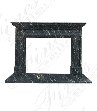 An Exotic Tropical Storm Quartzite Bolection Style Mantel With Shelf