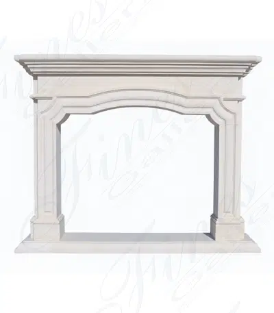 Arched Mantel in French Limestone