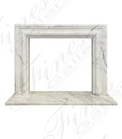 Bolection Mantel in White Marble
