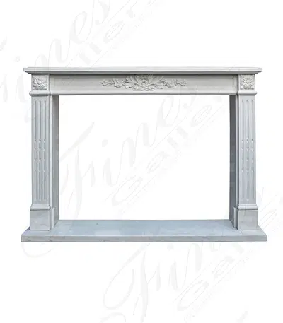 Lovely English Regency Style Mantel in Statuary Marble