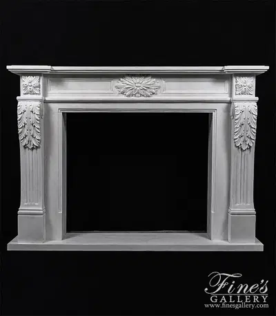 English Regency Style Mantel in Statuary Marble