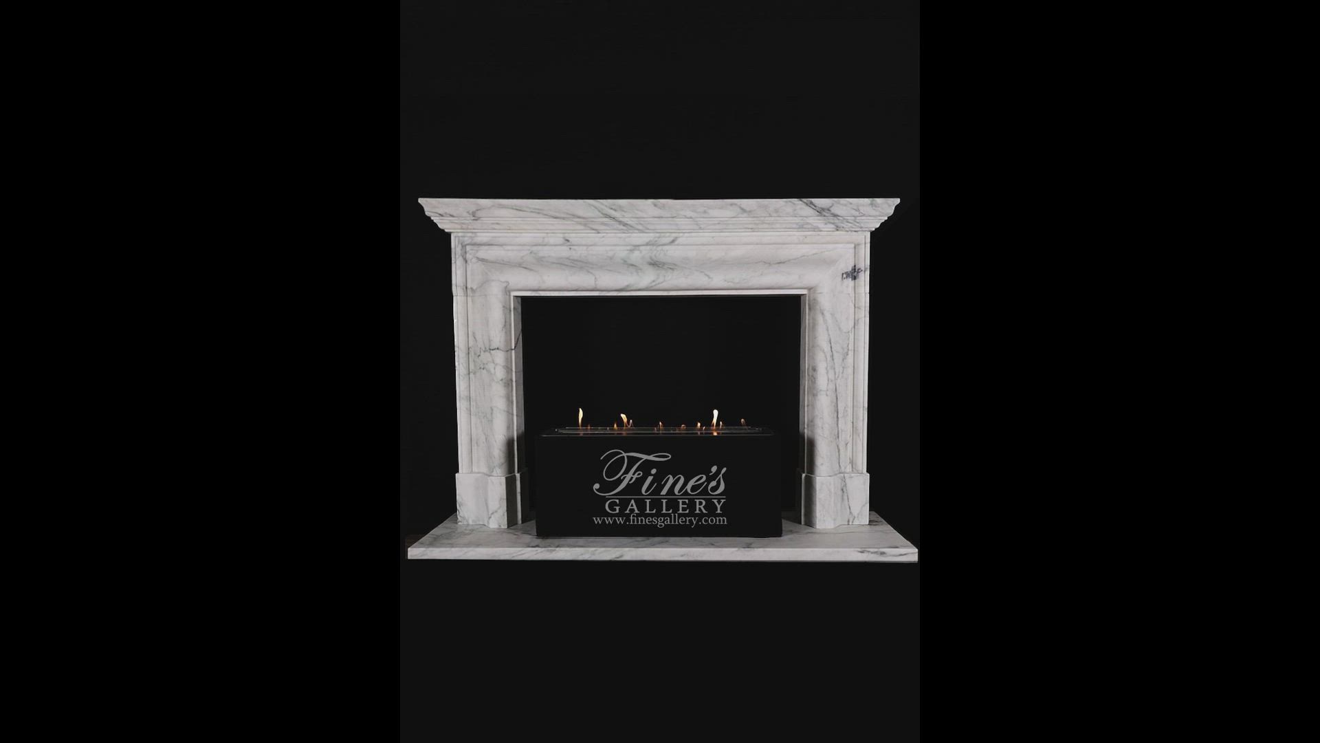 Museum Quality Mantel in Italian Arabascato Marble — Model MFP-2640 — product video
