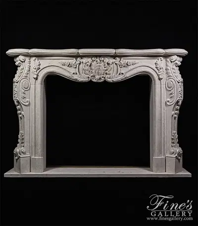 Oversized French Style Mantel in Italian Botticino